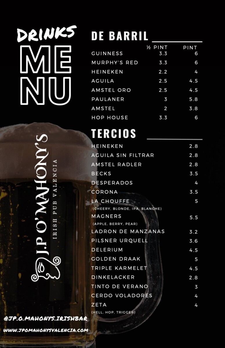 Irish beers at Sean O'Brian's